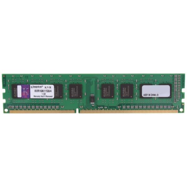 رم دسکتاپ DDR3 دو کاناله 1600 مگاهرتز CL11 کینگستون ظرفیت 4 گیگابایت