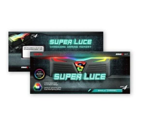 رم دسکتاپ DDR4 تک کاناله 3200 مگاهرتز CL16 گیل مدل SUPER LUCE RGB SYNC ظرفیت 16 گیگابایت