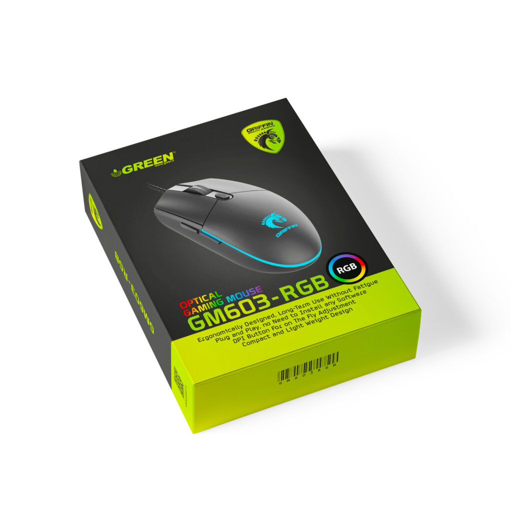 ماوس گیمینگ گرین GM603 RGB