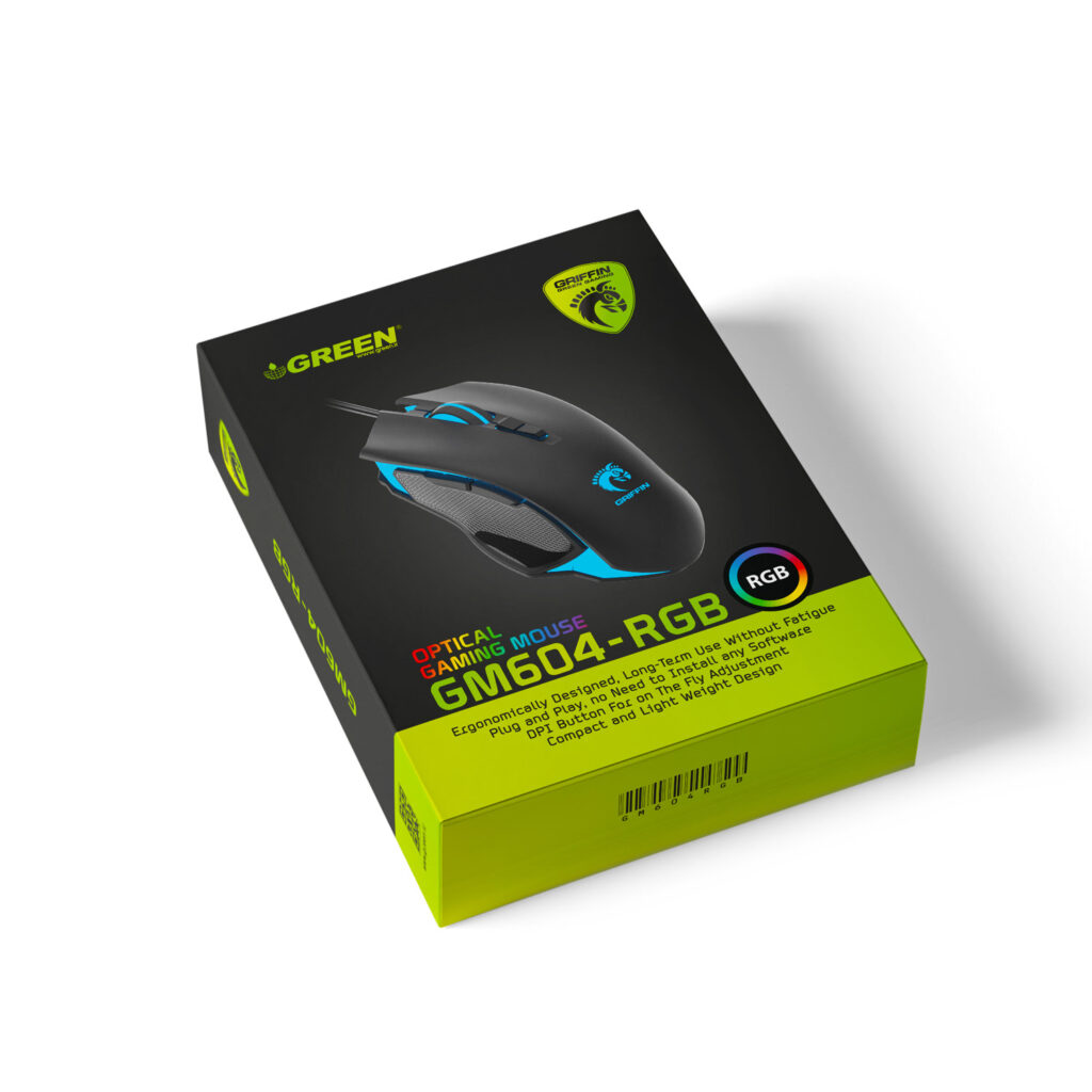 ماوس گیمینگ گرین GM604 RGB