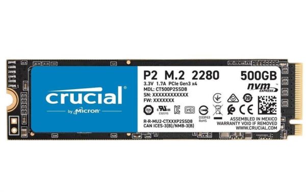 حافظه SSD Crucial P2 NVMe PCIe M.2 2280 500GB