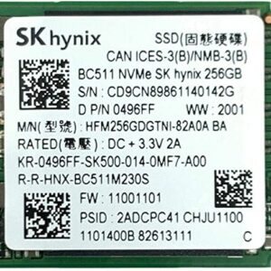 اس اس دی SK Hynix 256 GB BC511 NVMe