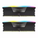 رم دسکتاپ CORSAIR 64GB(32GBx2) 6400 Vengeance RGB BLACK
