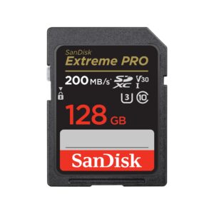 کارت حافظه SDXC سن دیسک Extreme Pro V30 کلاس 10 استاندارد UHS-I U3 200mbps 128GB