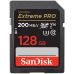 کارت حافظه SDXC سن دیسک مدل Extreme Pro V30  ظرفیت 128 گیگابایت کلاس 10 استاندارد UHS-I U3 سرعت 200mbps