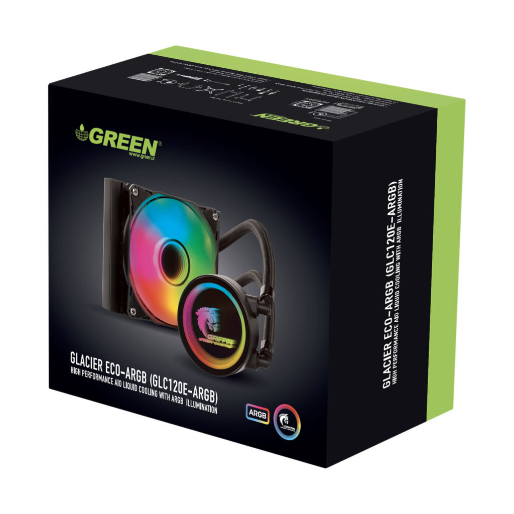 خنک کننده آبی پردازنده FAN GREEN GLACIER 120 ECO-ARGB