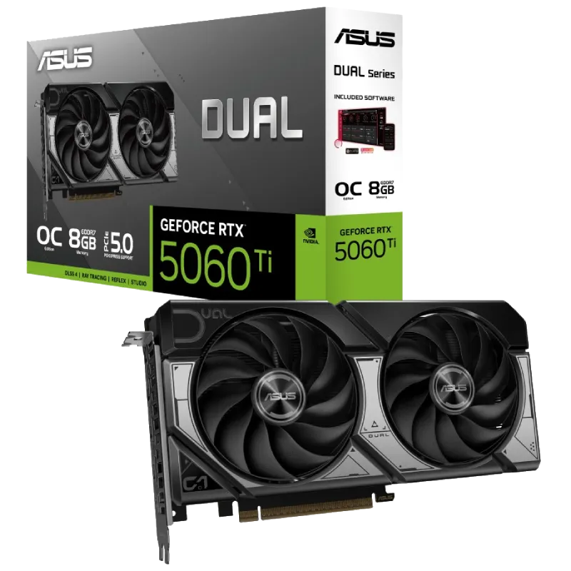 کارت گرافیک ایسوس ASUS Dual GeForce RTX 5060ti OC 8GB GDDR7