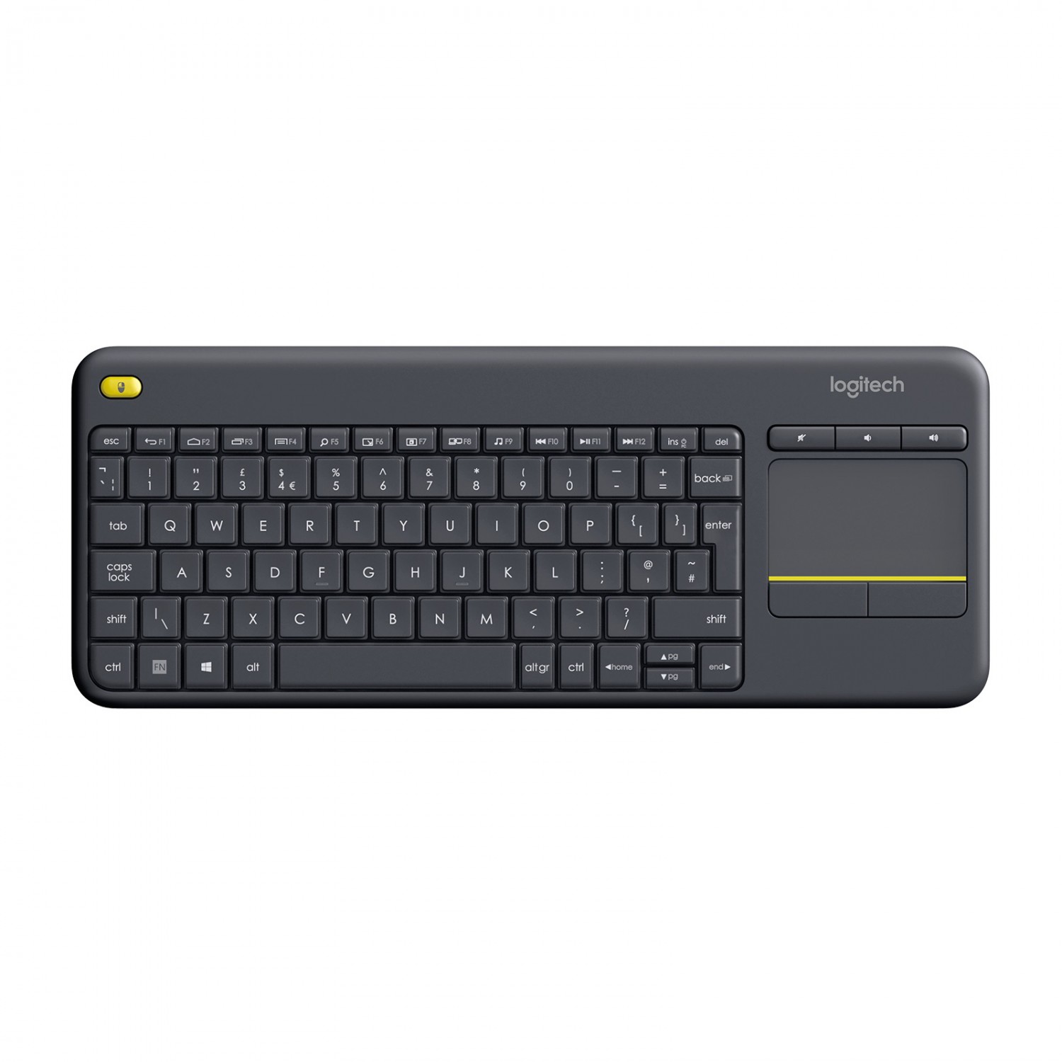 کیبورد بی سیم همراه با تاچ پد لاجیتک KEYBOARD LOGITECH K400 PLUS WIRELESS کیبورد بی سیم همراه با تاچ پد لاجیتک KEYBOARD LOGITECH K400 PLUS WIRELESS